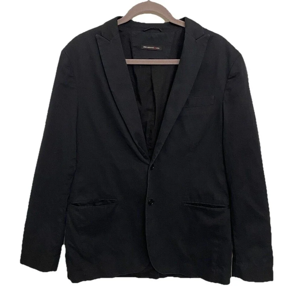 John Varvatos Blazer Sport Coat Men's Size 42 USA Cotton Micro Stripe Two Button
